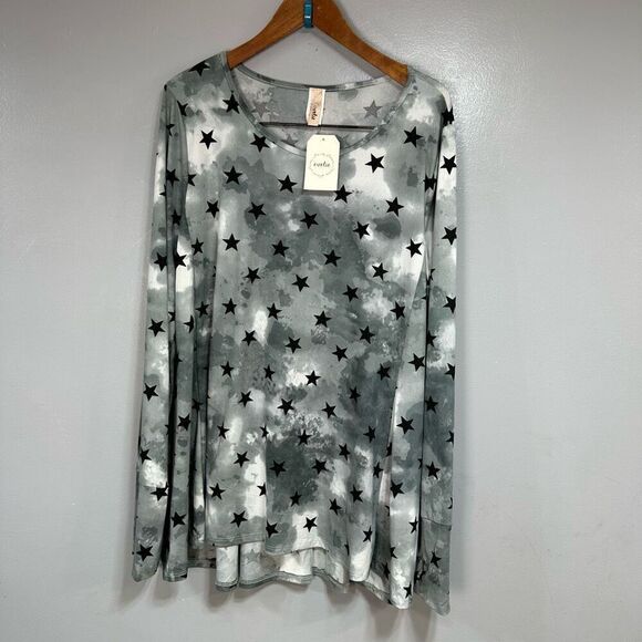 Evelie Women’s Plus Top Blouse sz 3X Hi Low Shirt NEW #E947 - Picture 7 of 7